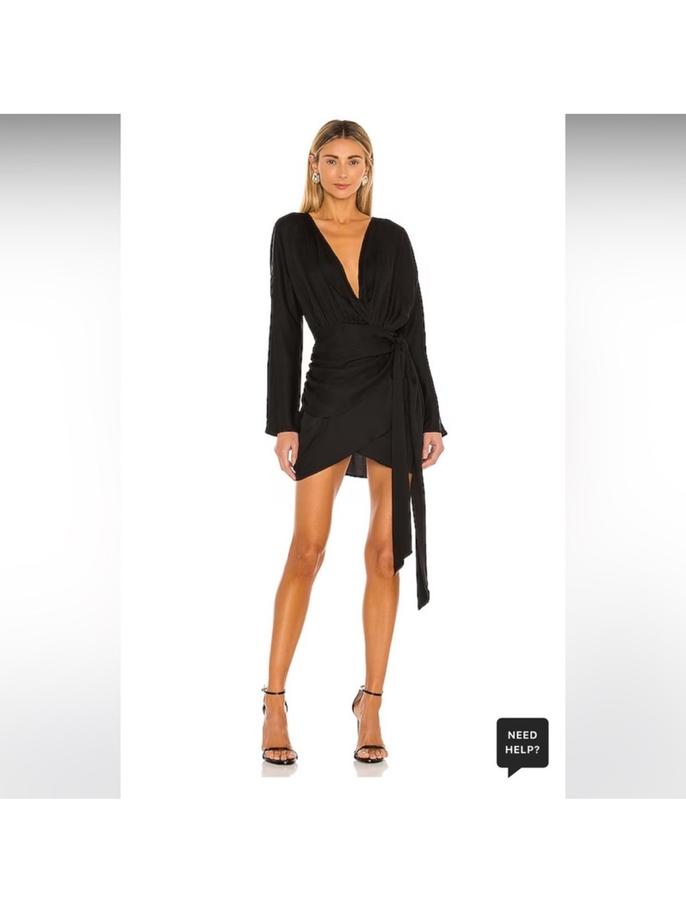 L’Academie Revolve Lorraine black Mini dress Size Medium NWT